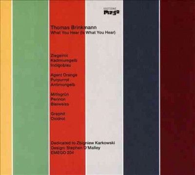Thomas Brinkmann - What You Hear (is What You Hear) (CD)
