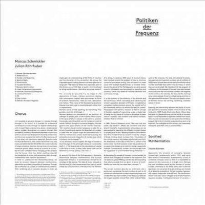 Marcus Schmickler - Politiken Der Frequenz (Vinyl)