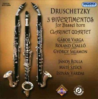 Druschetzky: 3 Divertimentos for Basset Horn/Clarinet Quartet (CD / Album)