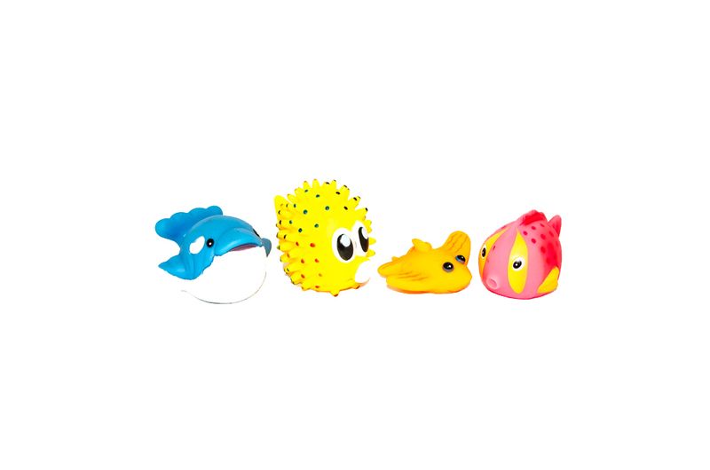 Ideal Toy - Squeeky Fish Set - 4 Piece