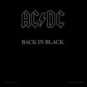 AC/DC - Back In Black Framed Album Cover Print (Parallel Import)