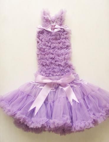 Frilly Tutu &amp; Top Set For Girls Purple image
