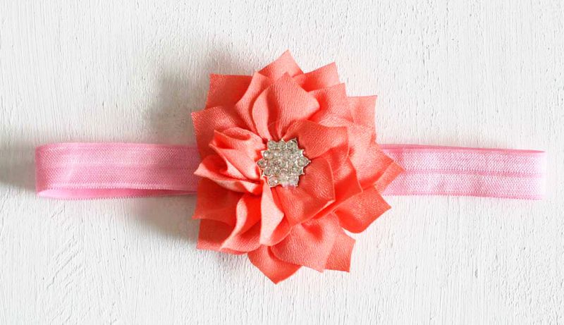 Pink Elastic &amp; Orange Flower image