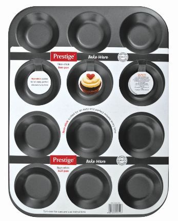 Prestige - 12 Cup Bun Pan - Black