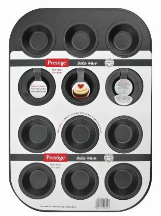 Prestige - 12 Cup Mini Muffin Pan - Black