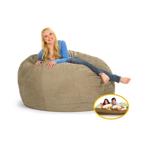 Comfyzak 120cm Beanbag - Beige Suede
