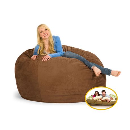 Comfyzak 120cm Beanbag Timber Suede Shop Today. Get it