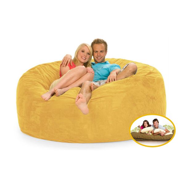 Comfyzak 140cm Beanbag - Wheat Suede