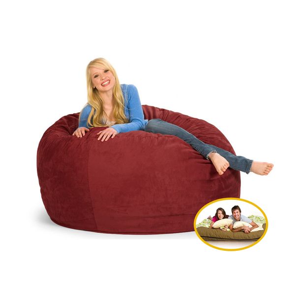 Comfyzak 120cm Beanbag - Venetian Red Suede