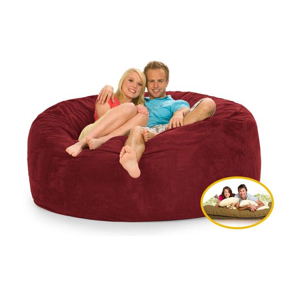 Comfyzak 140cm Beanbag - Venetian Red Suede