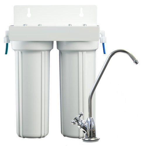 Double under counter Water Filtration System with GAC filter Buy