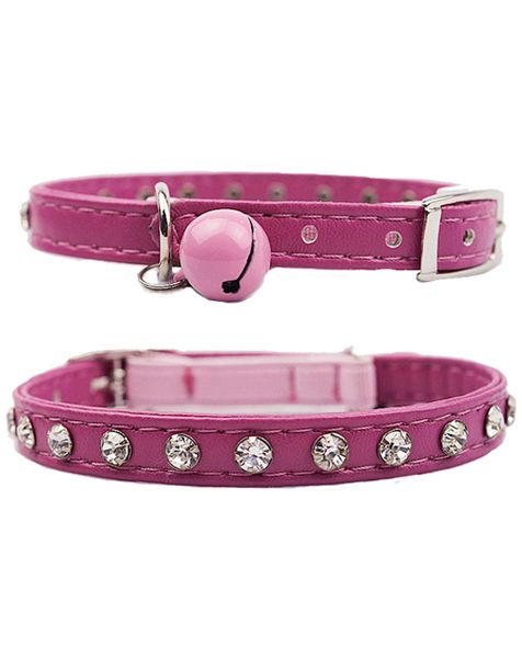 Doggie Hillfigher - Diamante Collar - Pink - Extra-Small