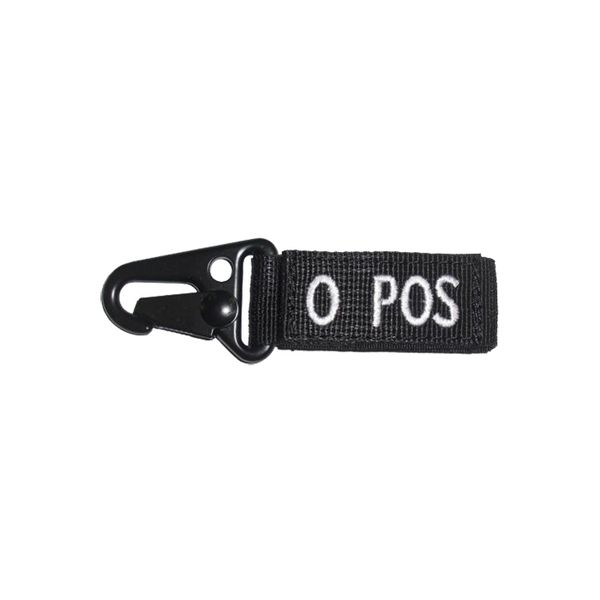Condor Blood Type Key Chain O Positive - Black