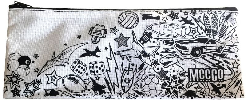 Meeco Doodle Me Large (34cm) Pencil Bag with Zip - Junior Boys