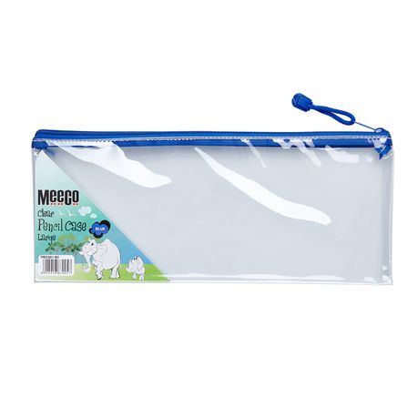 Transparent Mesh Zipper Large Pencil CaseBlue  Large pencil case, Clear  pencil case, Pencil case