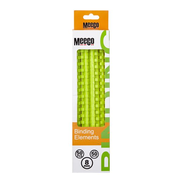 Meeco 8mm Binding Elements 50s - Green