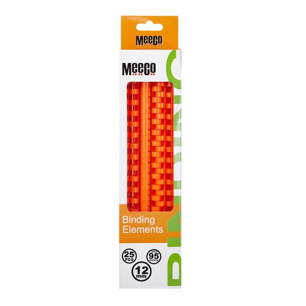 Meeco 12mm Binding Elements 25s - Orange