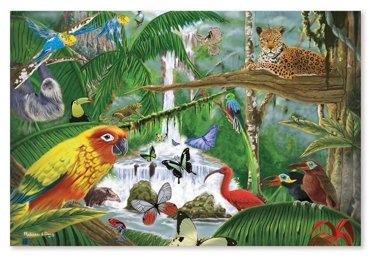 Melissa &amp; Doug Rain Forest Majesty Floor Puzzle - 48 Piece