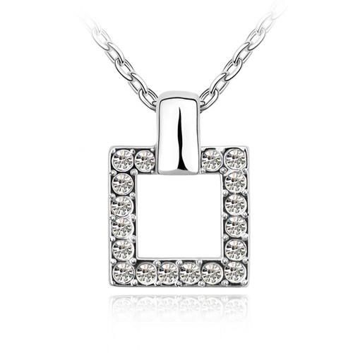 Yeoman Square Shaped Pendant Necklace