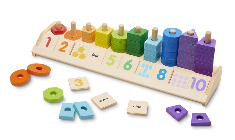 Melissa &amp; Doug Counting Shape Stacker