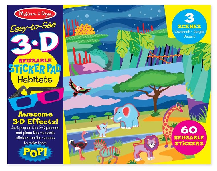 Melissa &amp; Doug Habitats 3D Reusable Sticker Pad