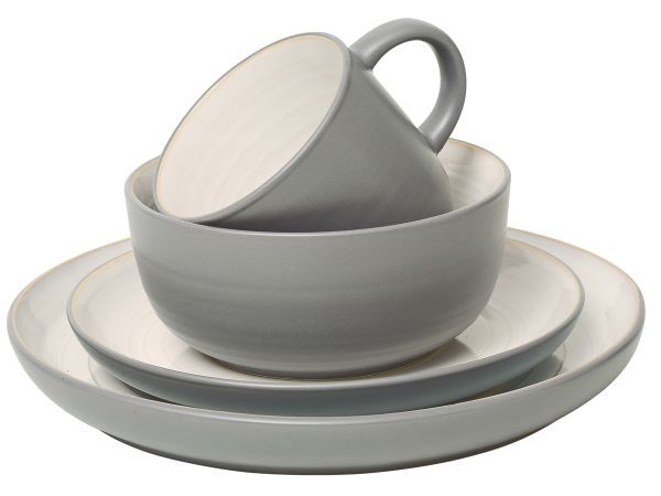 Jamie Oliver - Rimple Grey Stoneware - Dinner Set - 16 Piece