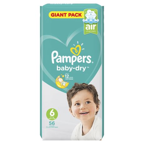 Pampers Baby Dry - Size 6 Giant Pack 
