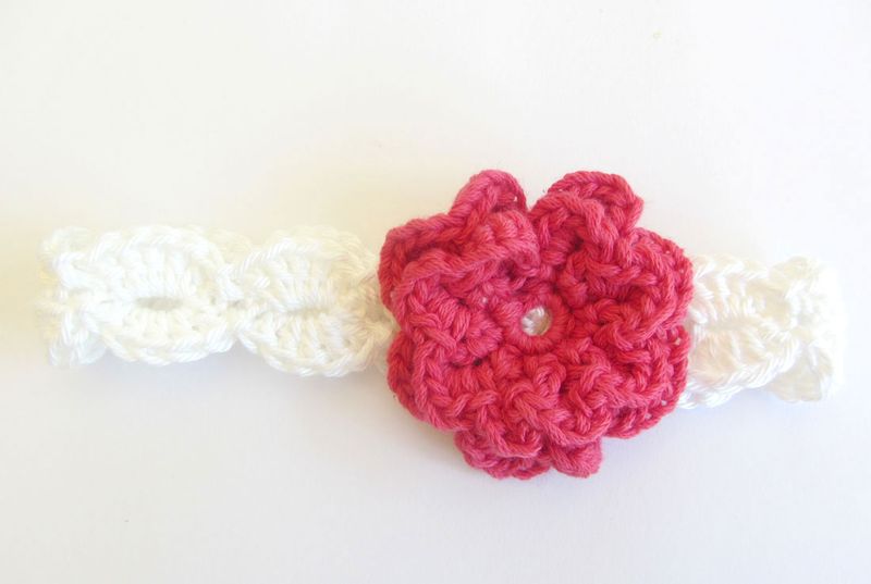 HandmadeCrochet Headband with a Flower