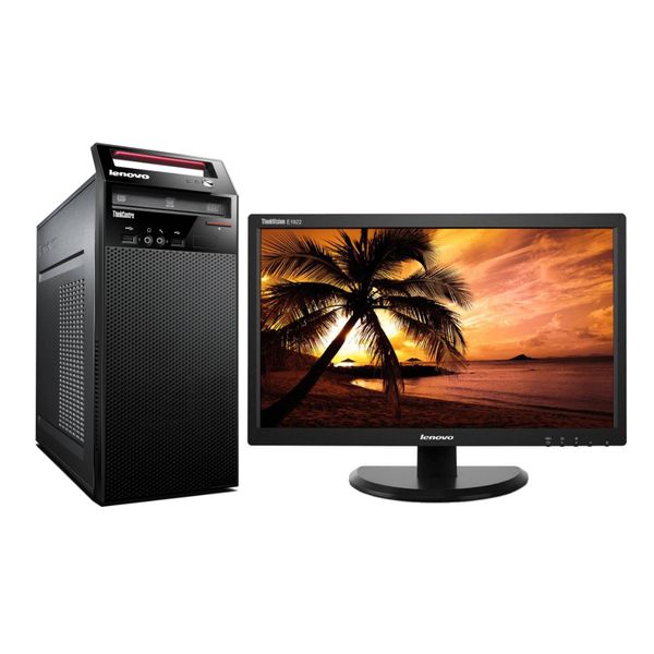 Lenovo ThinkCentre E73 Intel Core i3 Mini Tower Desktop Computer + 18.5" Monitor Bundle
