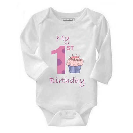 Long sleeve first hot sale birthday onesie