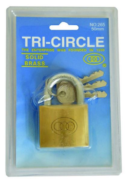 Moto-Quip - 50mm Tri Circle Standard Padlock