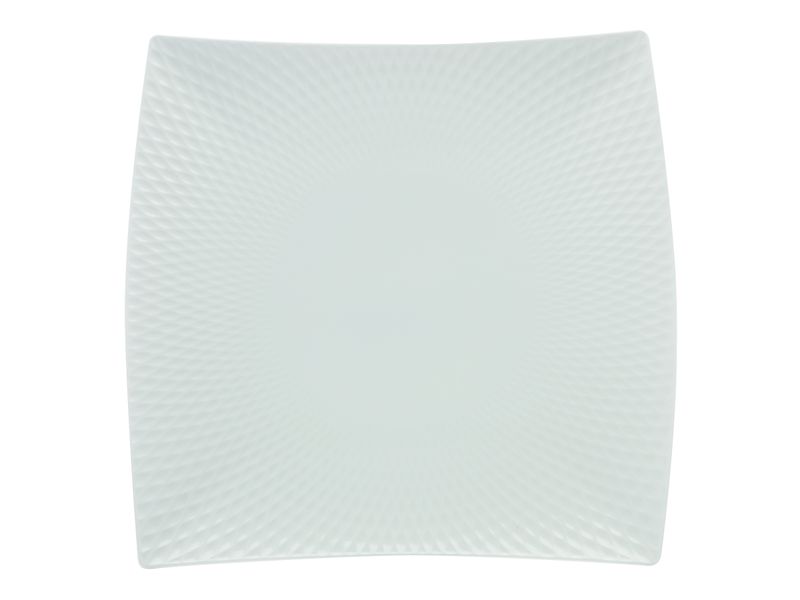 Maxwell &amp; Williams - 37.5cm White Basics Diamonds Square Side Plate