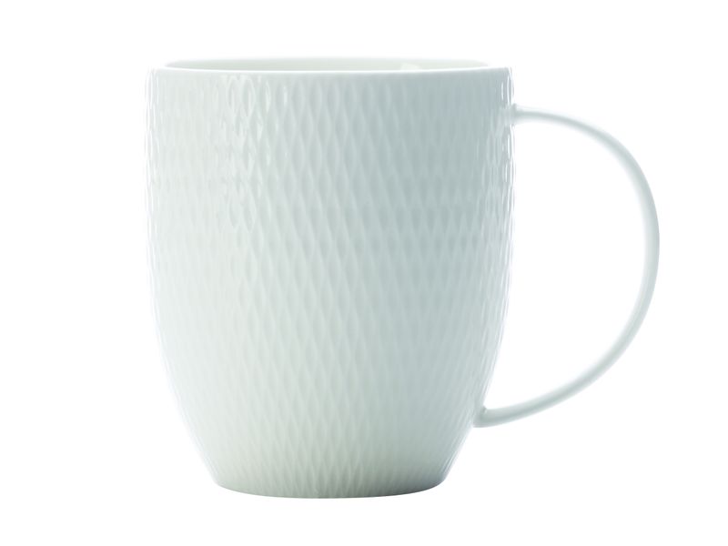 Maxwell &amp; Williams - White Basics Diamonds Coupe Mug - 370ml