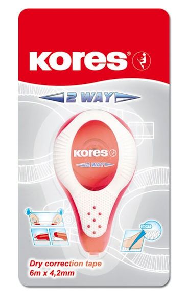 Kores 2 Way Dry Correction Tape - 6m x 4.2mm