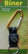 Coghlan's - Biner with Compass and Key Ring - Orange