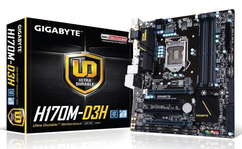 Gigabyte H170M-D3H M-ATX Motherboard - Socket 1151