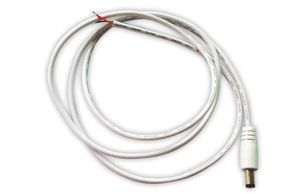 Lumeno Dc Male Plug With 1 Meter Cable - White