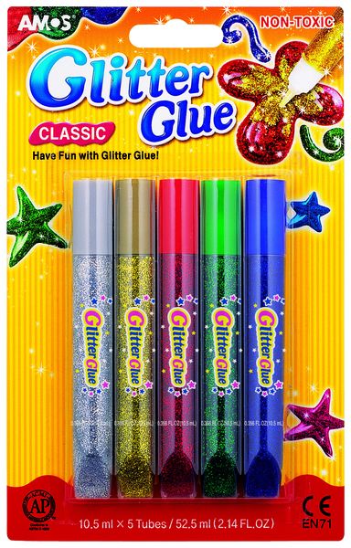 Amos Classic Glitter Glue - 5 Colours Image