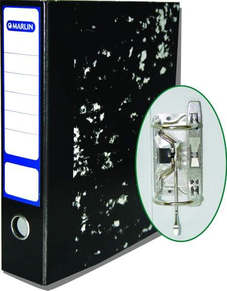 Marlin Lever Arch File Black Mottle - Metal Compressor Only