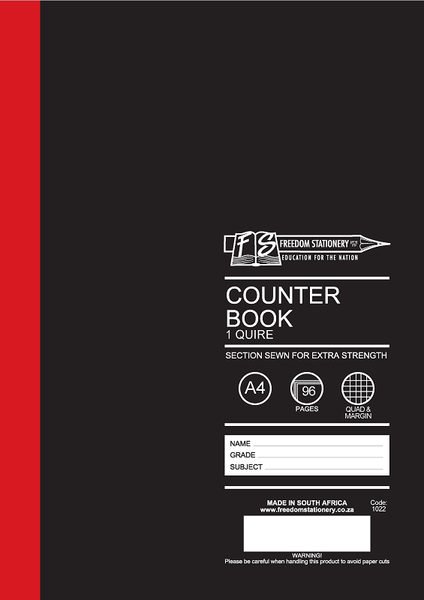 Freedom Stationery 1 Quire 96 Page A4 Q&amp;M Counter Book (10 Pack)