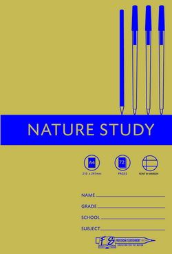 Freedom Stationery 72 Page A4 F&amp;M Nature Study Book