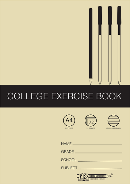 Freedom Stationery 72 Page A4 Q&amp;M College Exercise Book (20 Pack)