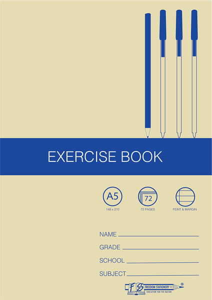 Freedom Stationery 72 Page A5 F&amp;M Exercise Book (20 Pack)