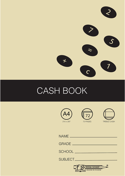 Freedom Stationery 72 Page A4 Cash Book (10 Pack)