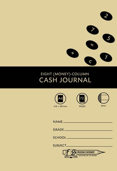 Freedom Stationery 72 Page A4 8MC Cash Journal
