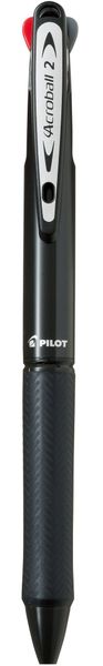 Pilot Acroball 2 Black Barrel Ballpoint Pen - Black &amp; Red Ink