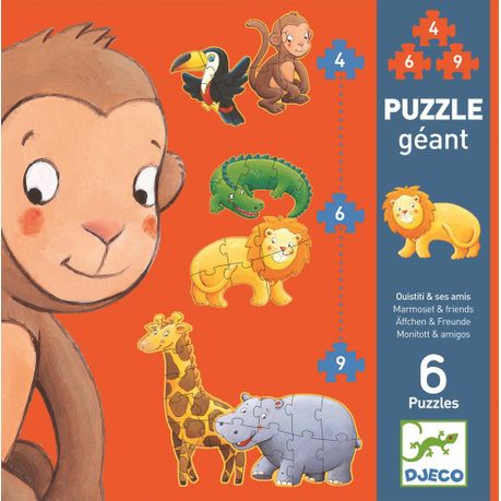 Djeco Progressive Puzzle in The Jungle