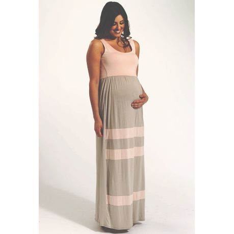 Striped maternity maxi outlet skirt