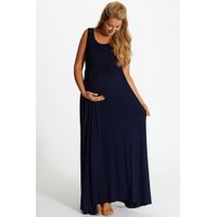 Absolute Maternity Sleeveless Maternity Maxi Dress - Navy | Buy Online ...