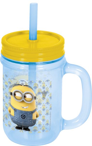 Minions Tumbler Mason with Straw